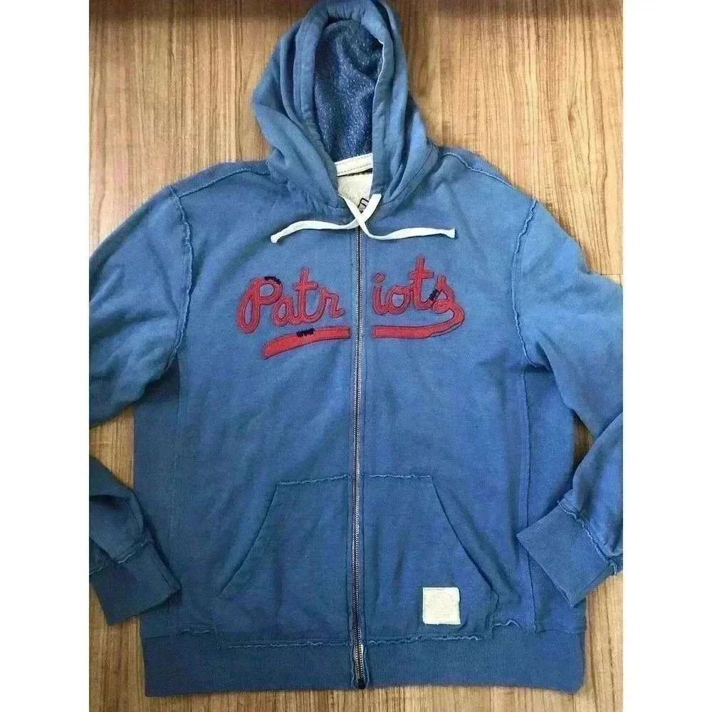 New England Patriots Reebok Retro Sport Brand Zip Sweatshirt Men’s XXL